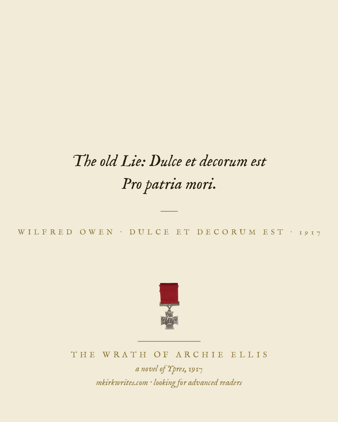 Wrath war-poet excerpt – Owen, Dulce et Decorum Est