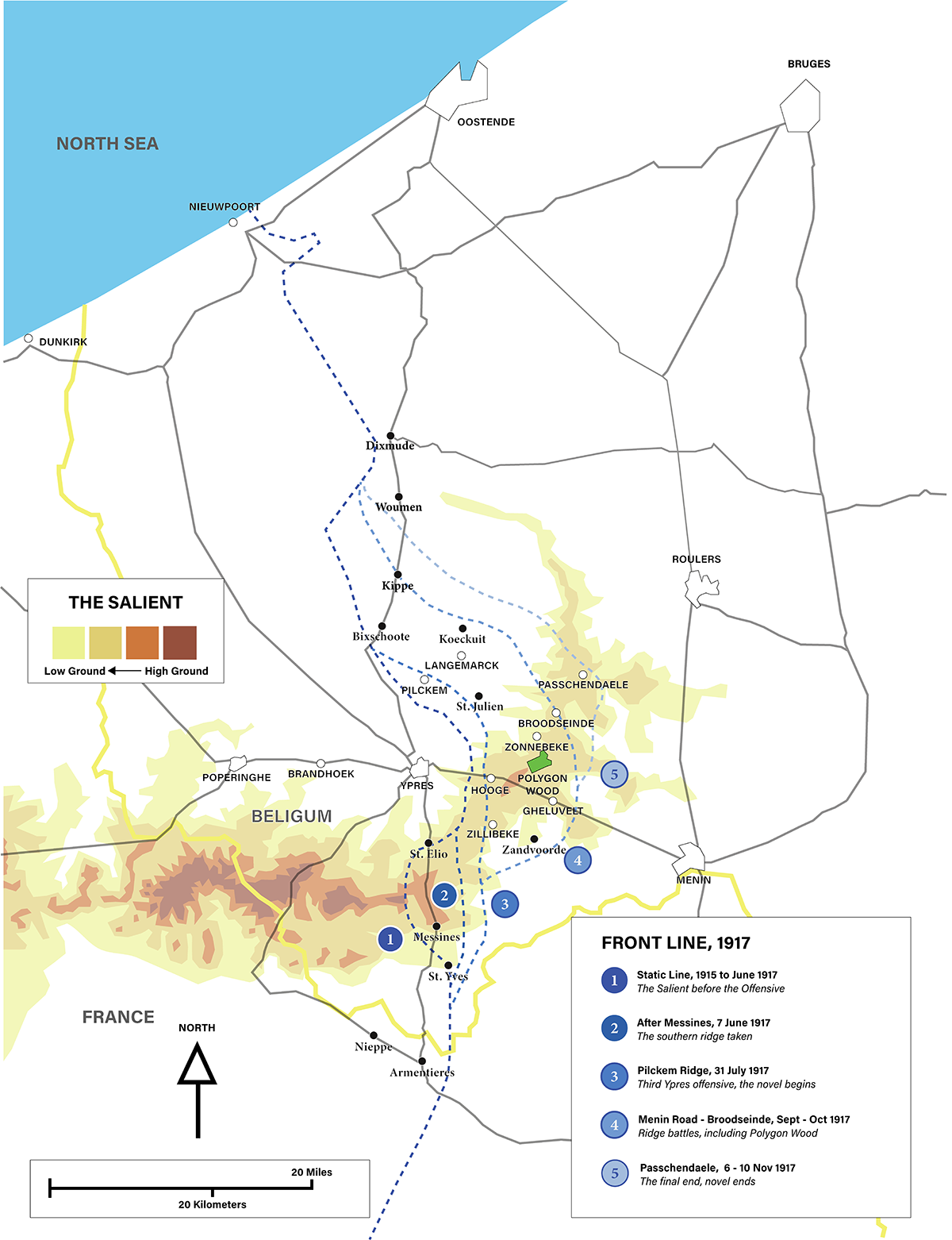 Campaign map – Third Ypres, 1917